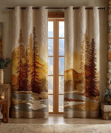 Evergreen Dreams Quilted Curtains