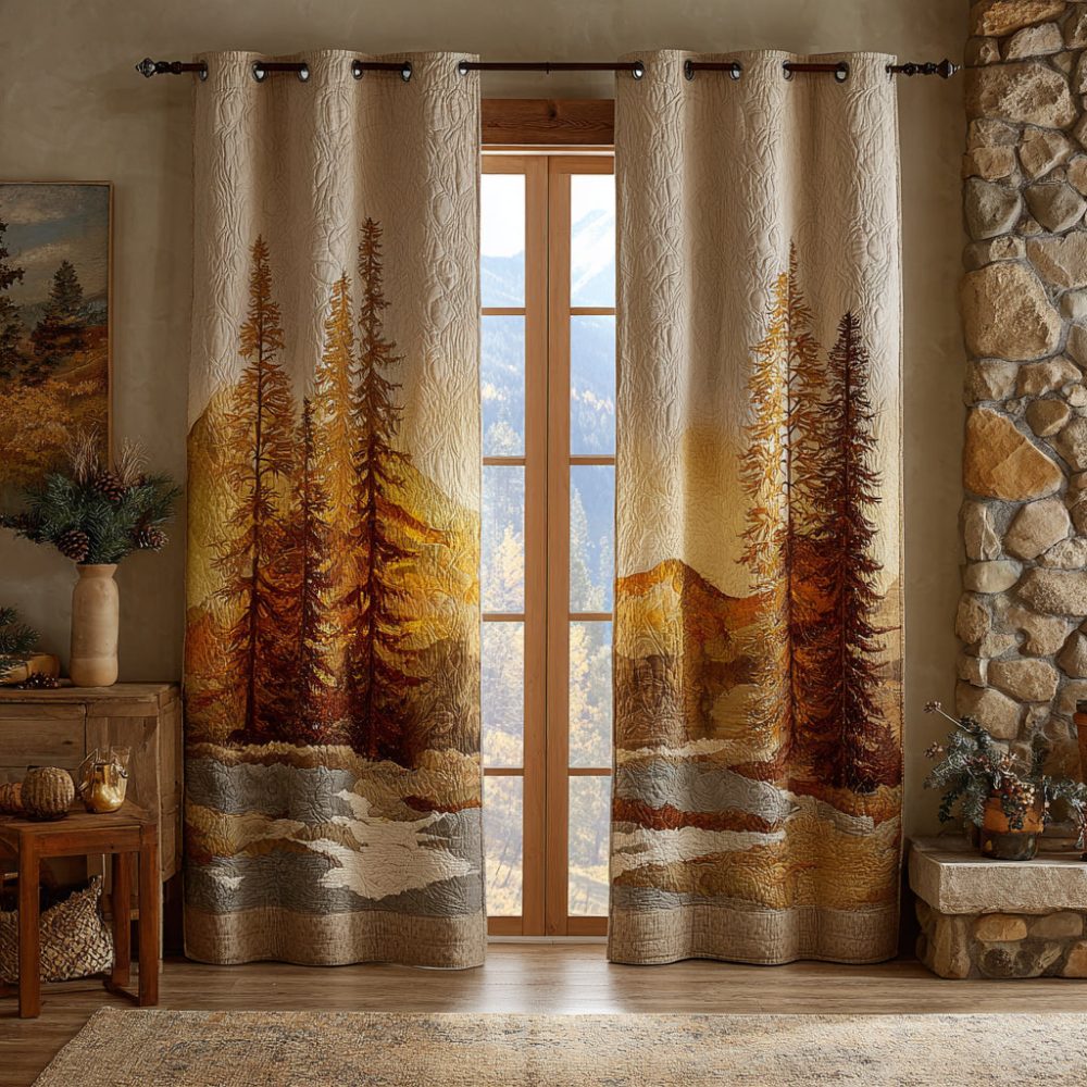 Evergreen Dreams Quilted Curtains