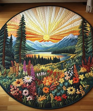 Evergreen Dreams Quilted Round Mat