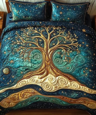 Evergreen Essence 3-Piece Quilted Bedding Set