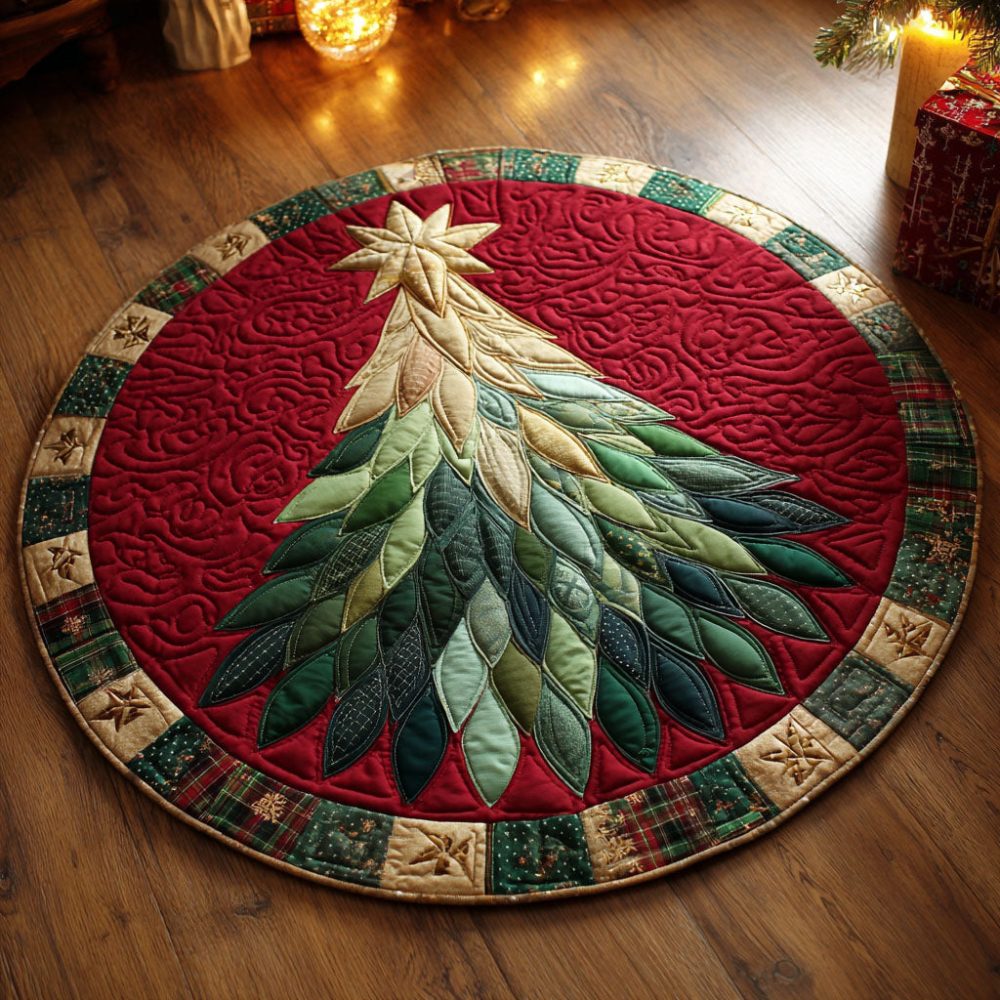 Evergreen Jewel Quilted Round Mat