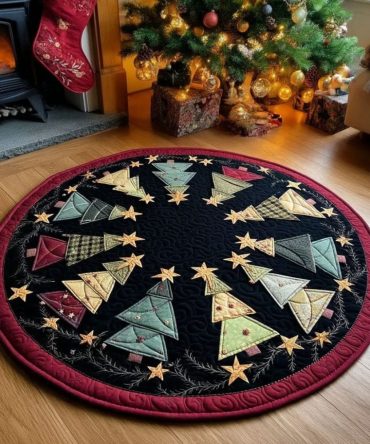 Evergreen Magic Quilted Round Mat