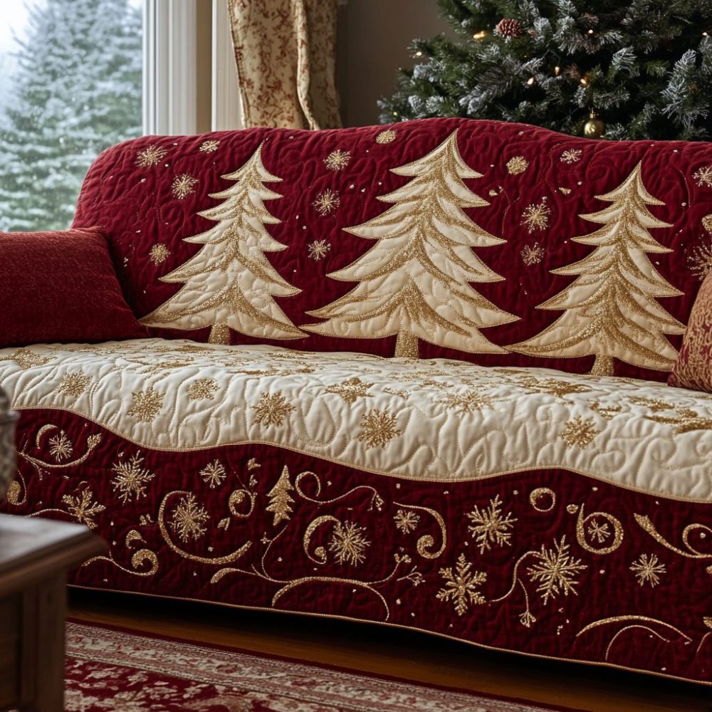 Evergreen Magic Quilted Sofa Cover