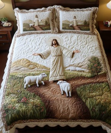 Faith Embrace 3-Piece Quilted Bedding Set