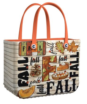 Festive Fall Tote Bag – Autumn Leaves & Pumpkin Spice Design – Perfect For Seasonal Shopping