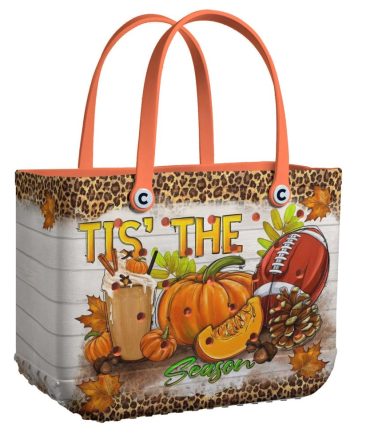 Fall Tote Bag - Perfect For Pumpkin Spice & Football Season , Stylish & Spacious