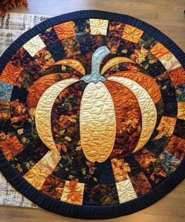 Fall Aura Quilted Round Mat