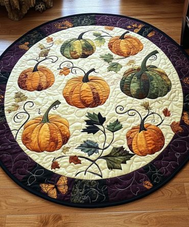 Fall Radiance Quilted Round Mat