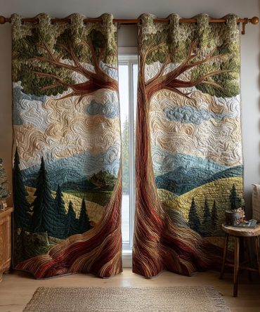 Family Roots Quilted Curtains