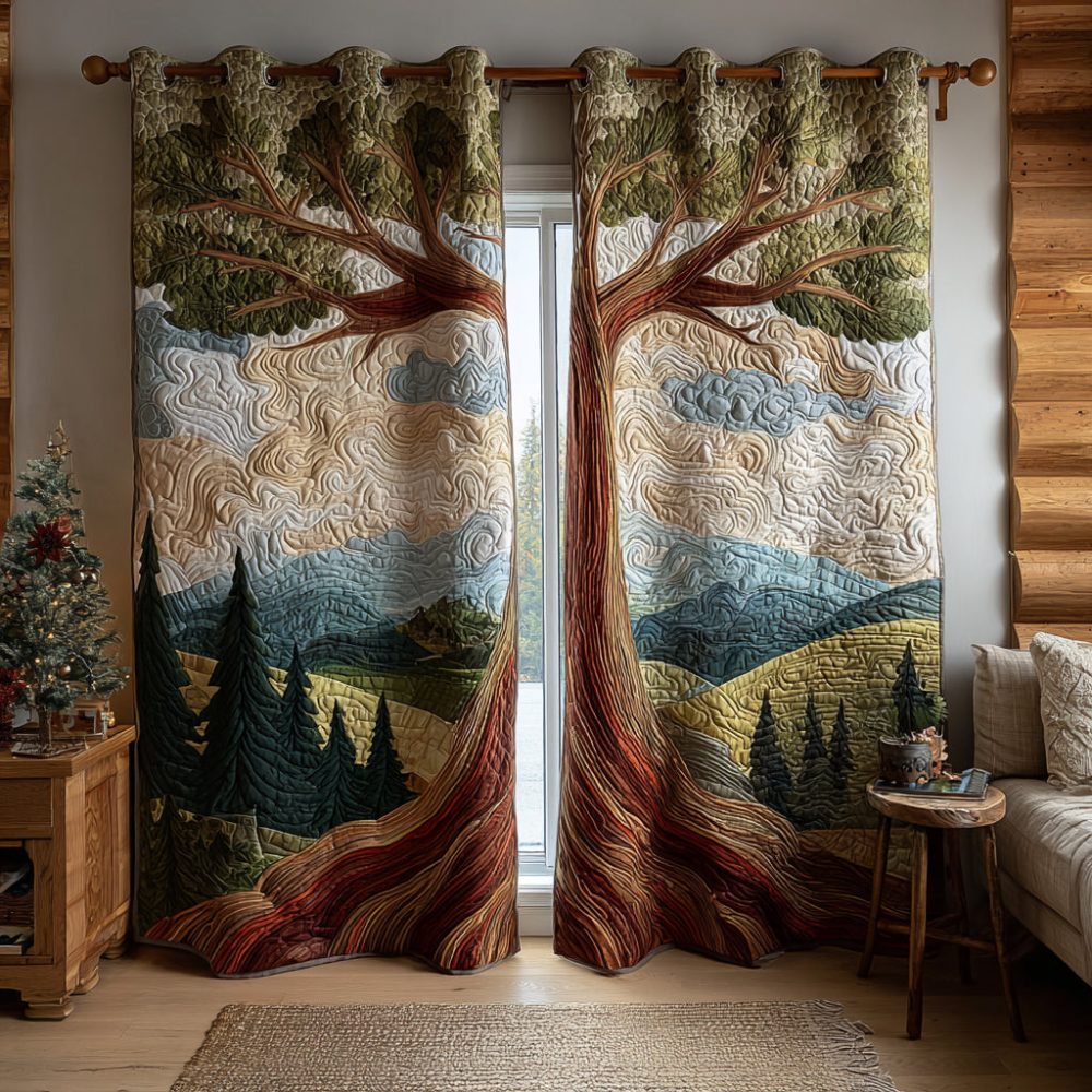 Family Roots Quilted Curtains