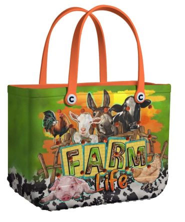 Farm Life Tote Bag – Vibrant Animal Print, Durable & Spacious For Everyday Use