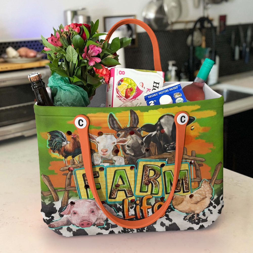 Farm Life Tote Bag – Vibrant Animal Print, Durable & Spacious For Everyday Use - Image 4