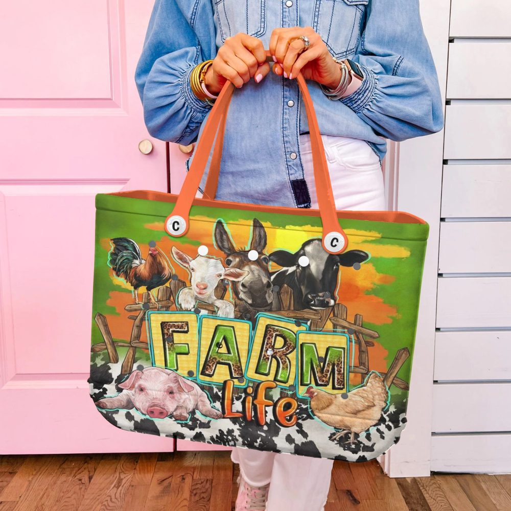 Farm Life Tote Bag – Vibrant Animal Print, Durable & Spacious For Everyday Use - Image 5