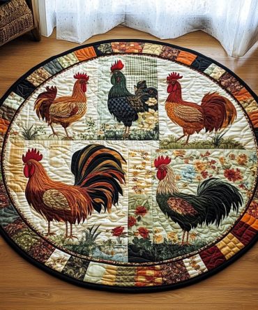 Farm Fresh Quilted Round Mat