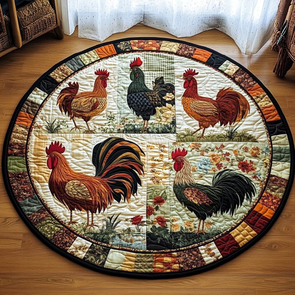 Farm Fresh Quilted Round Mat