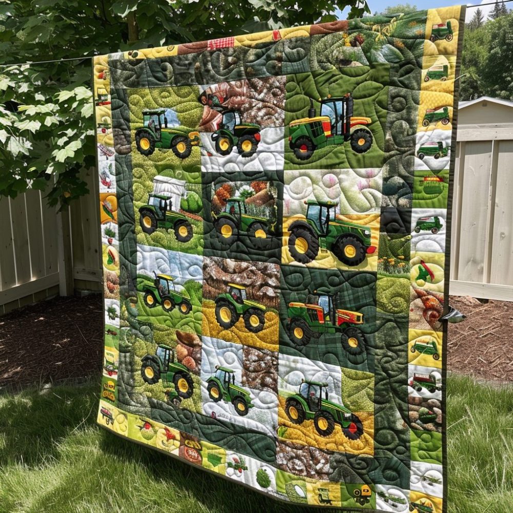 Farmyard Fantasy Quilted Blanket