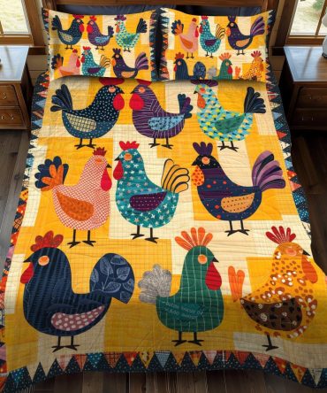 Farmyard Friends 3-Piece Quilted Bedding Set