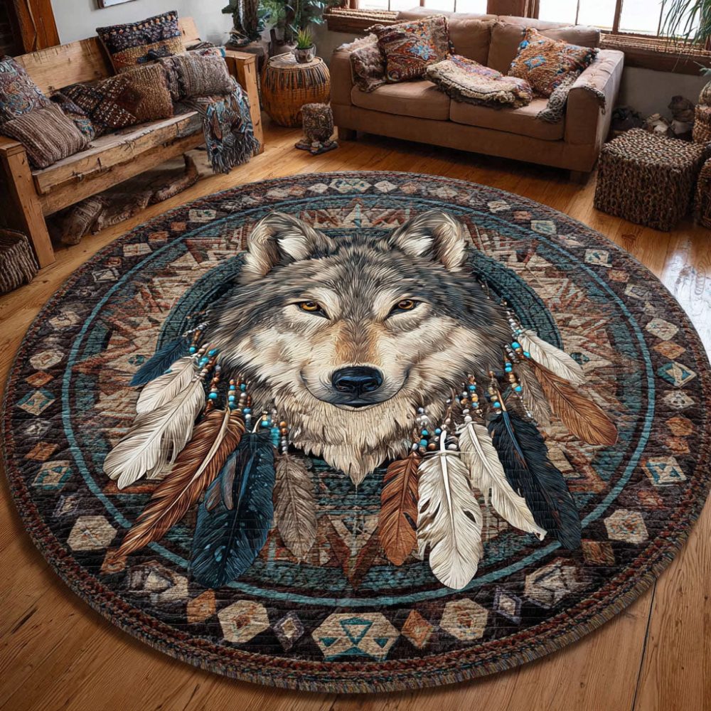 Feather Guard Quilted Round Mat