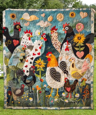 Feathered Garden Quilted Blanket