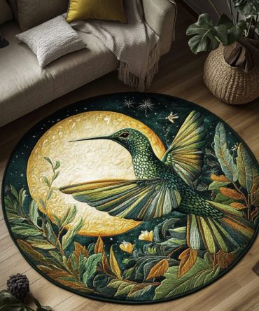 Feathered Flight Quilted Round Mat