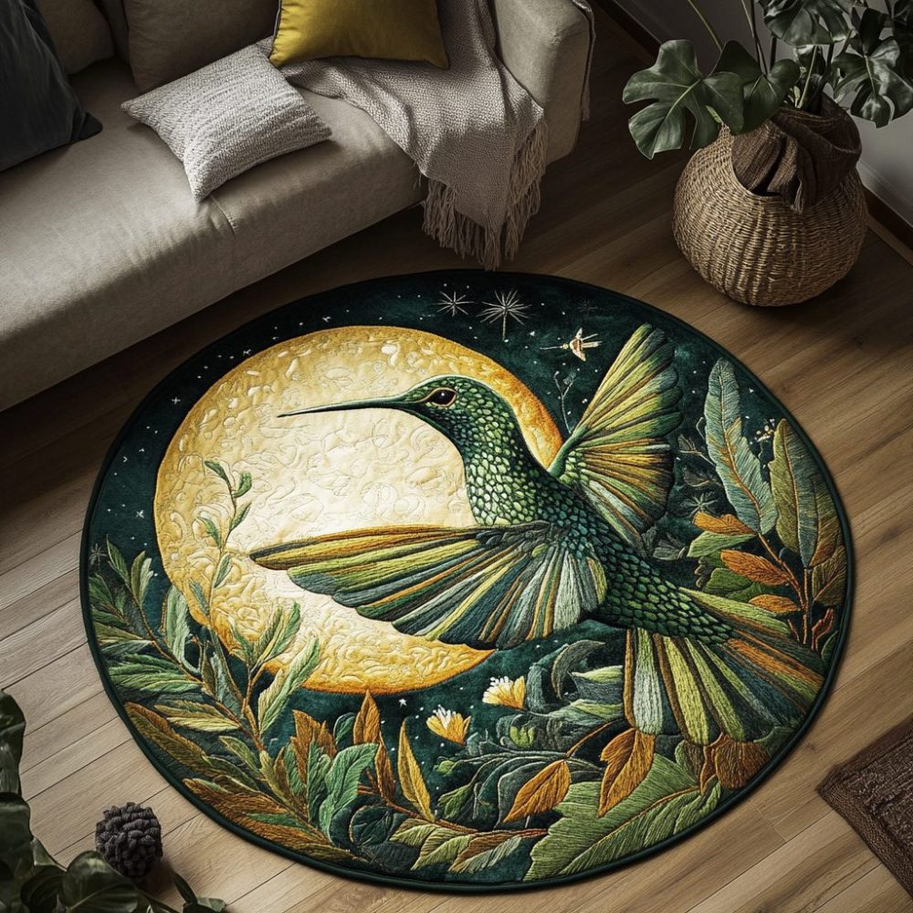 Feathered Flight Quilted Round Mat