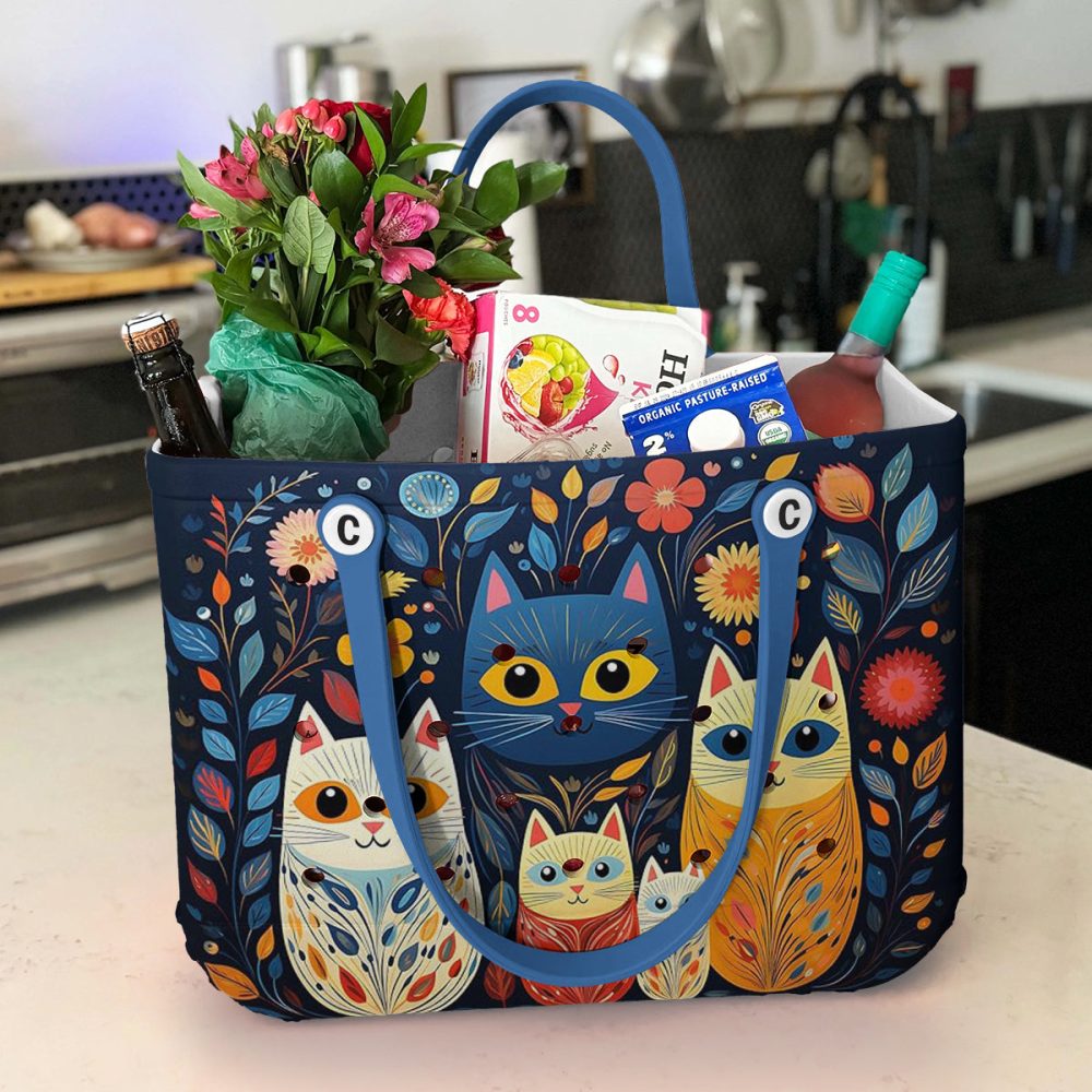 Colorful Cat Tote Bag – Cute & Stylish Design For Cat Lovers, Perfect For Shopping & Travel - Image 4