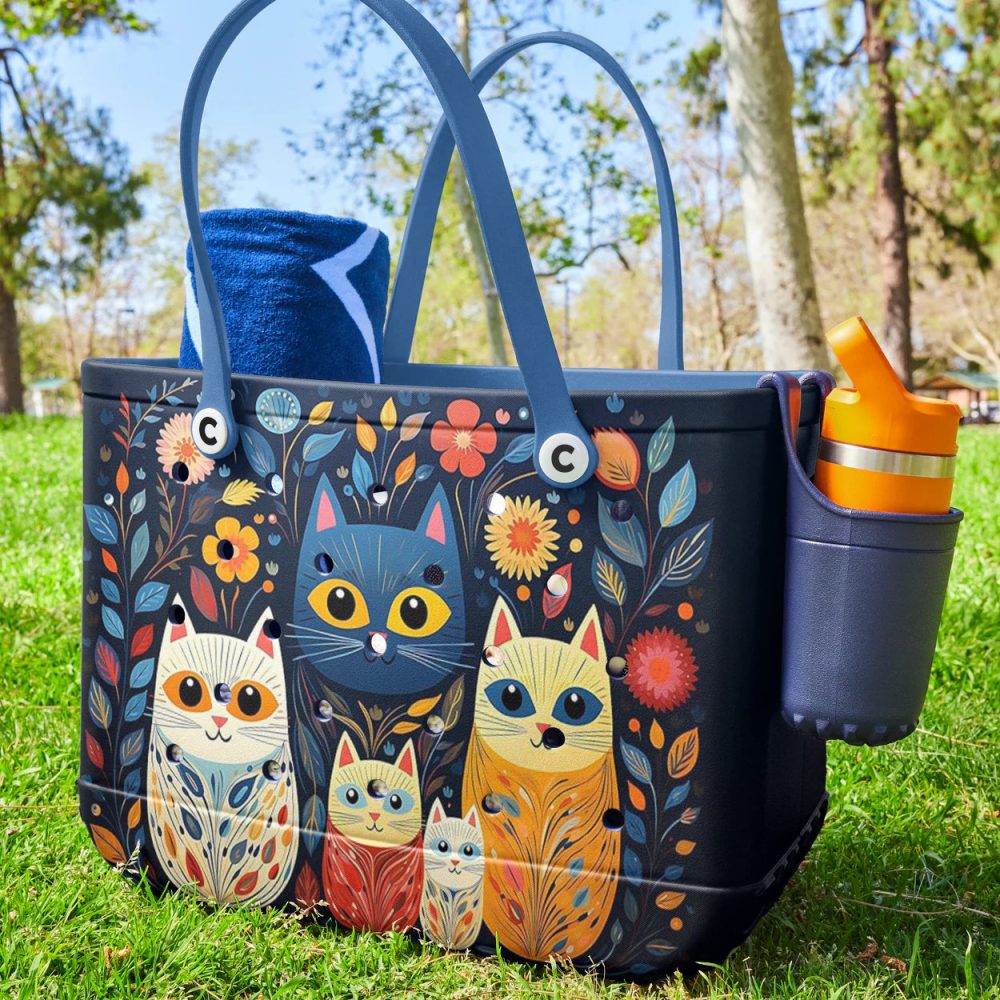Colorful Cat Tote Bag – Cute & Stylish Design For Cat Lovers, Perfect For Shopping & Travel - Image 3
