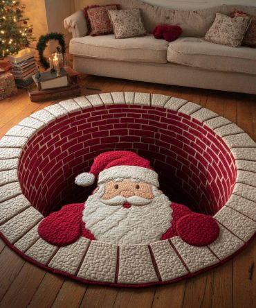 Festive Glow Quilted Round Mat