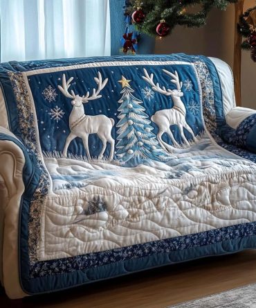 Festive Magic Quilted Sofa Cover