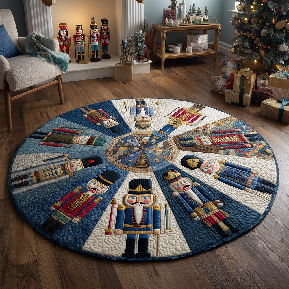Festive Nutcracker Quilted Round Mat
