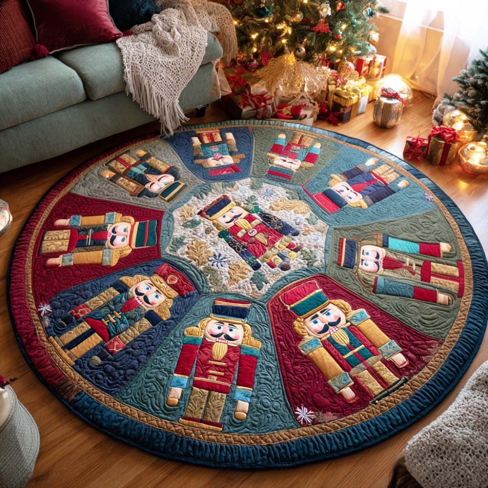 Festive Parade Quilted Round Mat