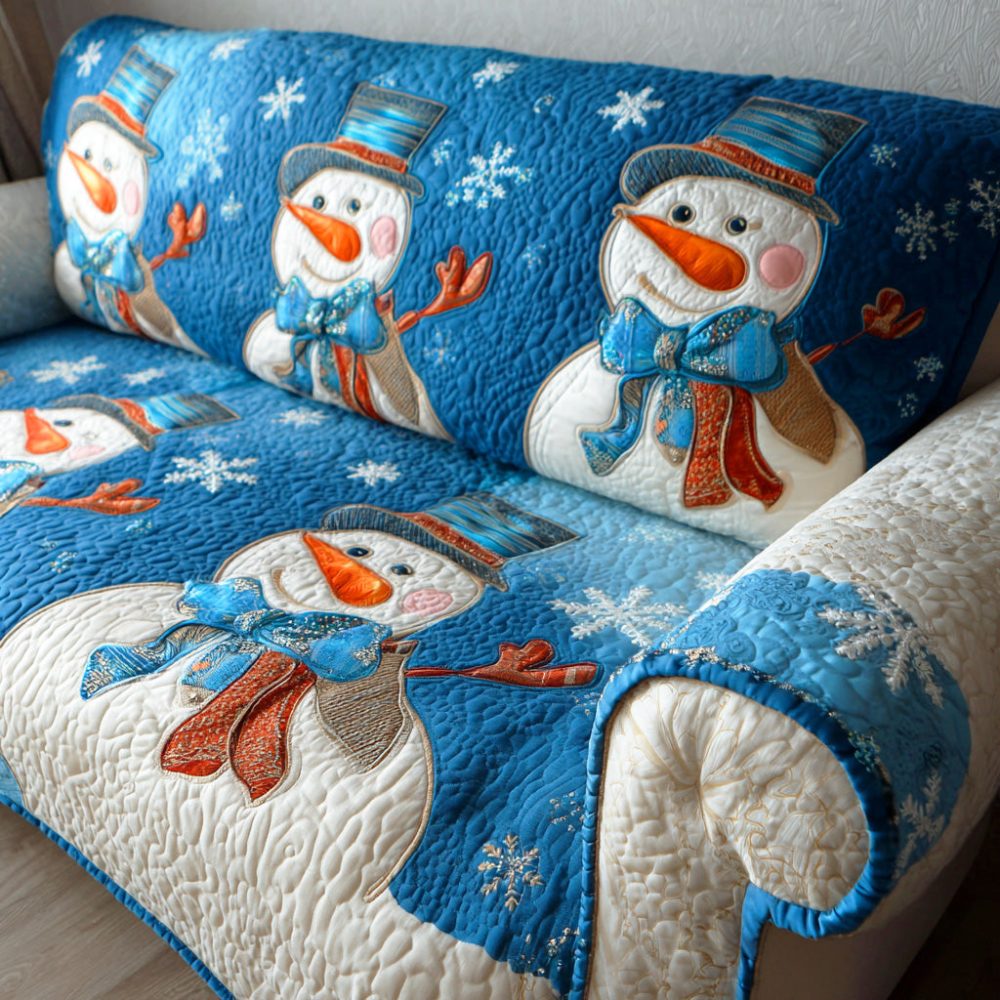 Festive Ribbon Dream Quilted Sofa Cover