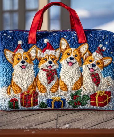 Festive Tail Wags Quilted Duffle Bag