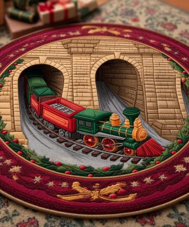 Festive Trail Quilted Round Mat