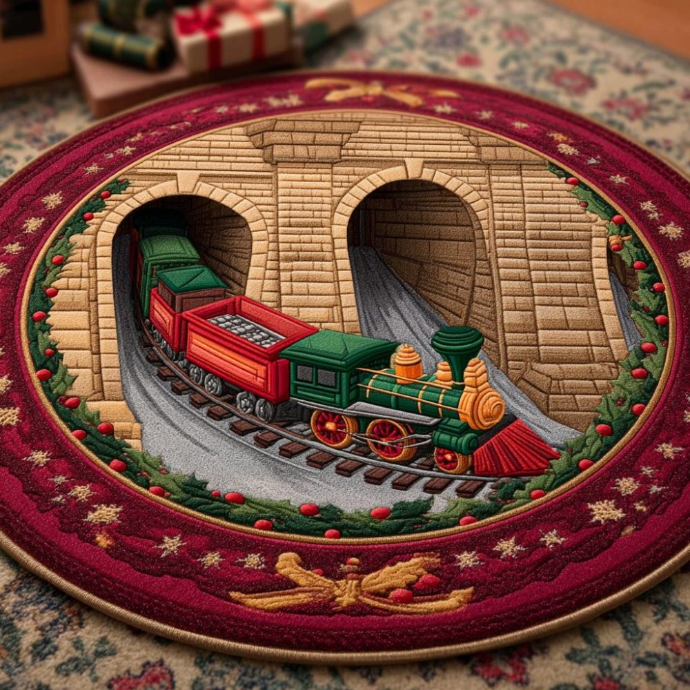 Festive Trail Quilted Round Mat