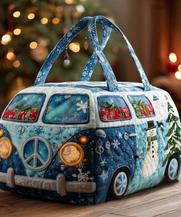 Festive Van Cruise Quilted Duffle Bag