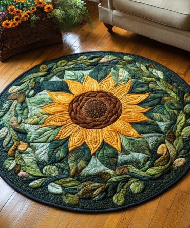 Field Of Joy Quilted Round Mat