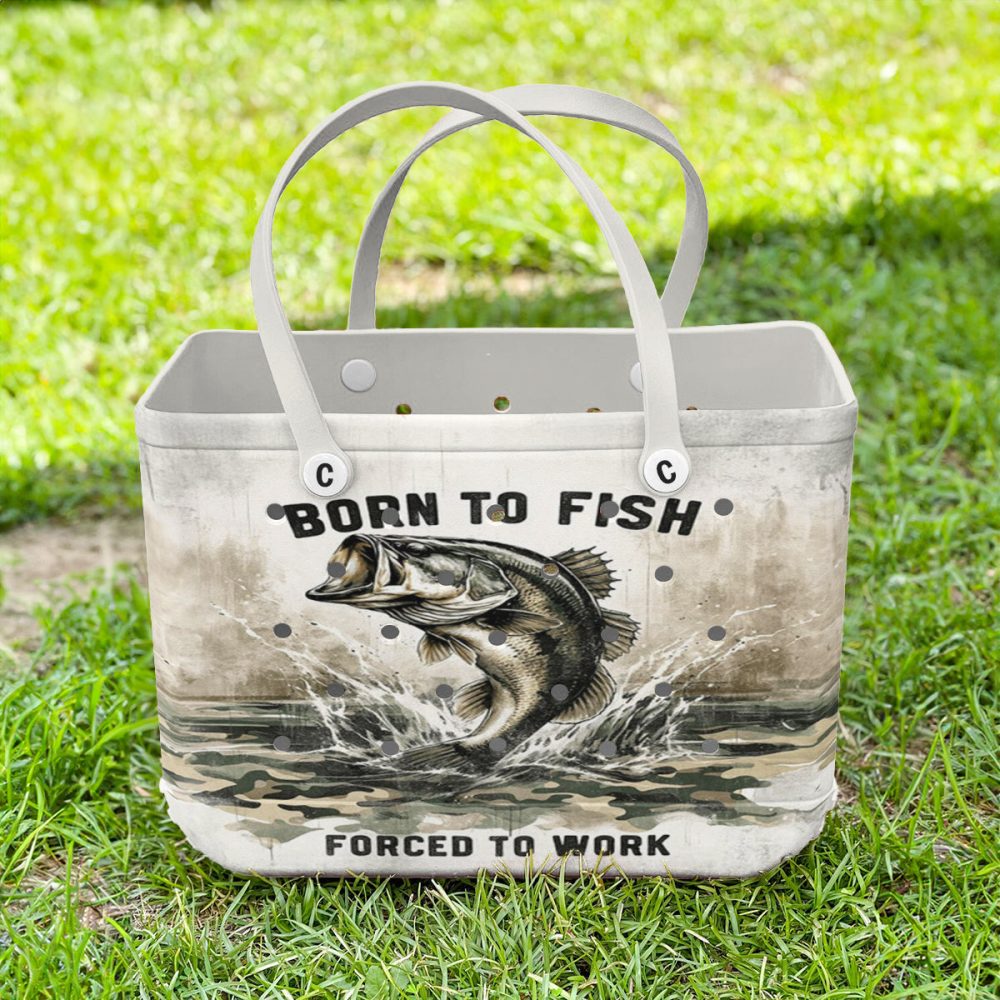 Born To Fish Tote Bag – Durable, Stylish Fishing Gear Carrier For Outdoor Enthusiasts - Image 2