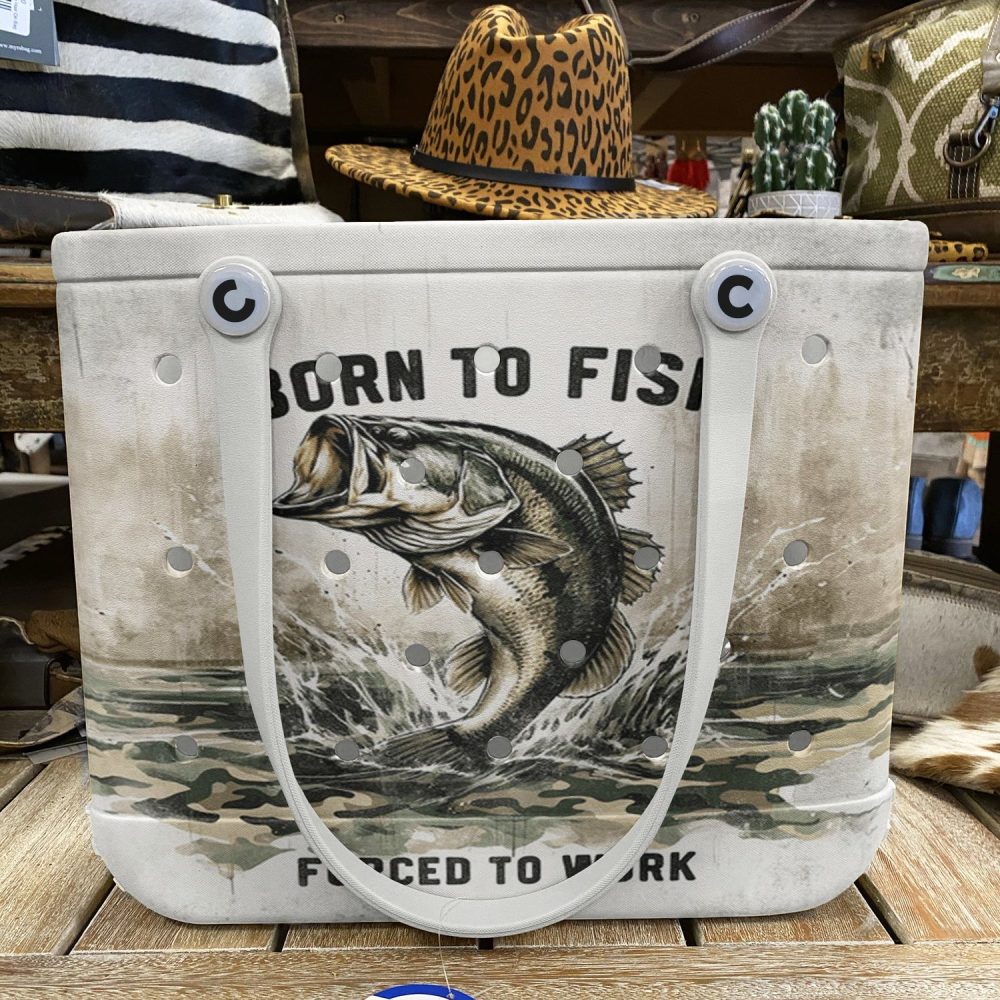 Born To Fish Tote Bag – Durable, Stylish Fishing Gear Carrier For Outdoor Enthusiasts - Image 6