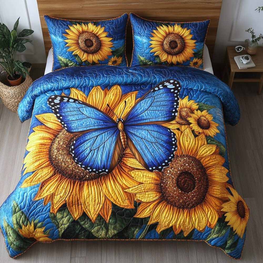 Flight Of Fantasy 3-Piece Quilted Bedding Set