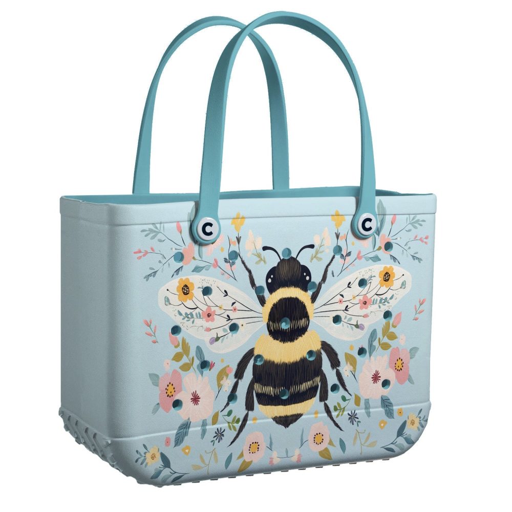 Stylish Bee Tote Bag - Eco-Friendly, Durable & Floral Design - Perfect For Shopping & Beach