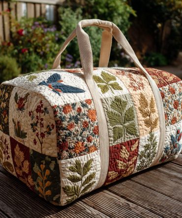 Floral Daydream Quilted Duffle Bag