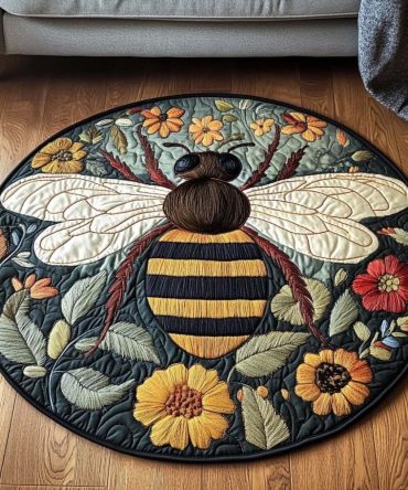 Floral Flight Quilted Round Mat