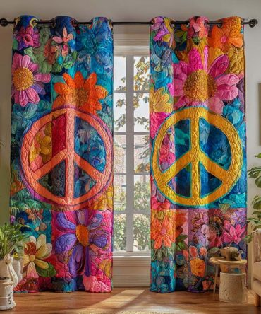 Floral Groove Quilted Curtains