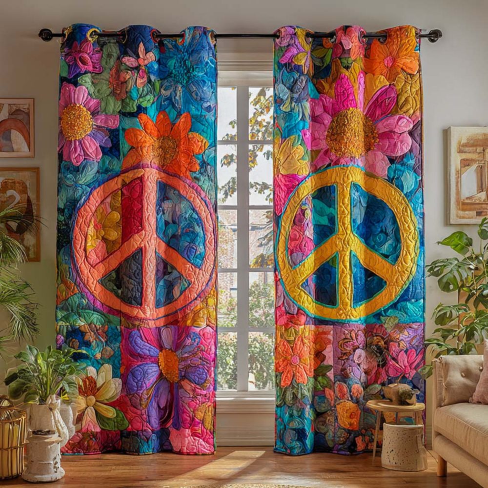 Floral Groove Quilted Curtains