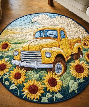 Floral Journey Quilted Round Mat