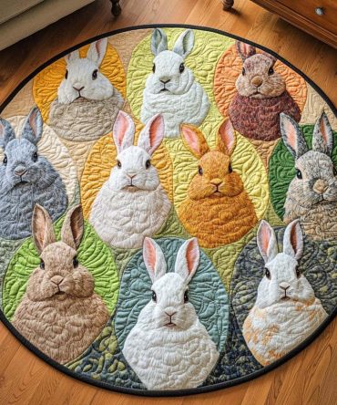 Fluffy Friend Quilted Round Mat