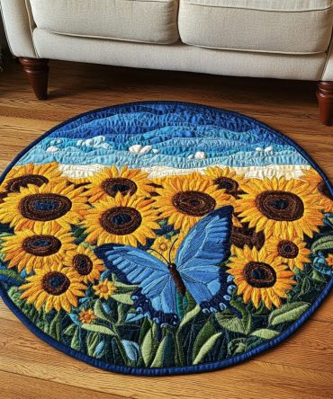 Flutter Grace Quilted Round Mat