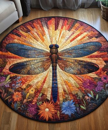 Fluttering Grace Quilted Round Mat