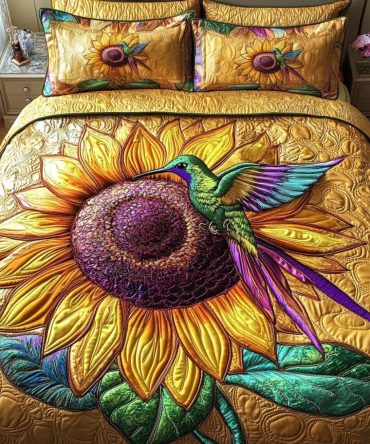 Flying Fantasy 3-Piece Quilted Bedding Set